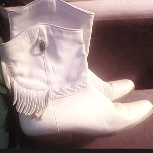 DIESSE White Leather Boots